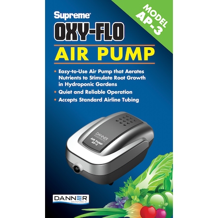 AP-3 Air Pump, Quiet, Use Standard Airline Tubing, For Fish And Hydro